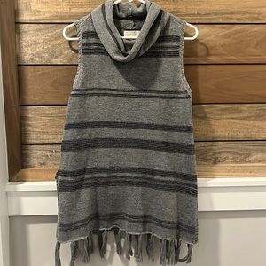 Turtleneck sweater tunic, sleeveless